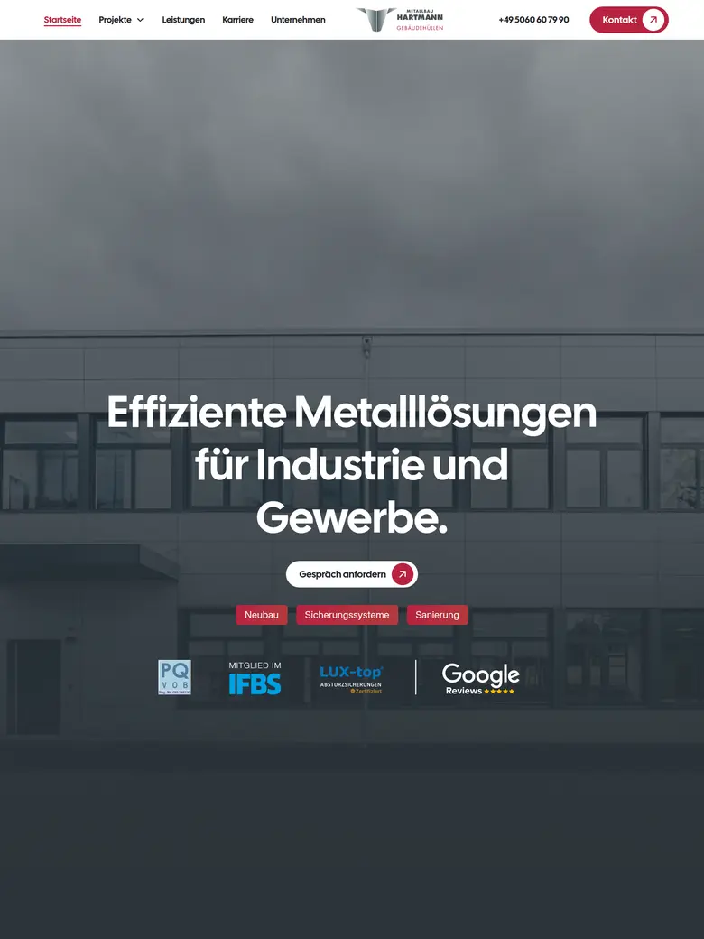 Metallbau Hartmann Website